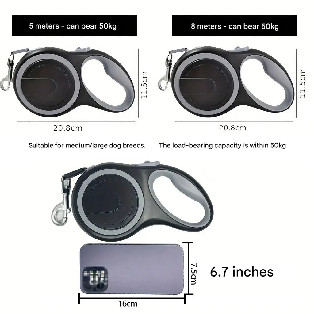 Retractable Dog Leash – Heavy Duty for Medium & Large Dogs