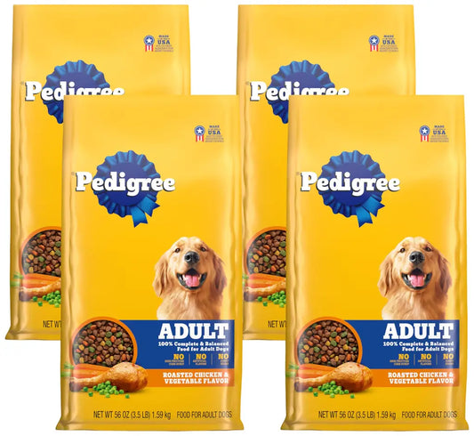 Pedigree Adult Dry Dog Food | Complete Nutrition | Grilled Steak & Vegetable, Chicken | 3.5 lb & 18 lb Bags