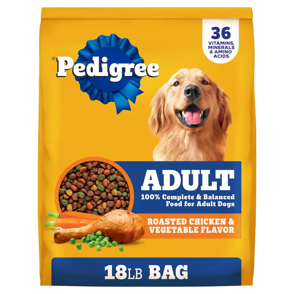 Pedigree Adult Dry Dog Food | Complete Nutrition | Grilled Steak & Vegetable, Chicken | 3.5 lb & 18 lb Bags