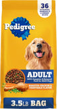 Pedigree Adult Dry Dog Food | Complete Nutrition | Grilled Steak & Vegetable, Chicken | 3.5 lb & 18 lb Bags