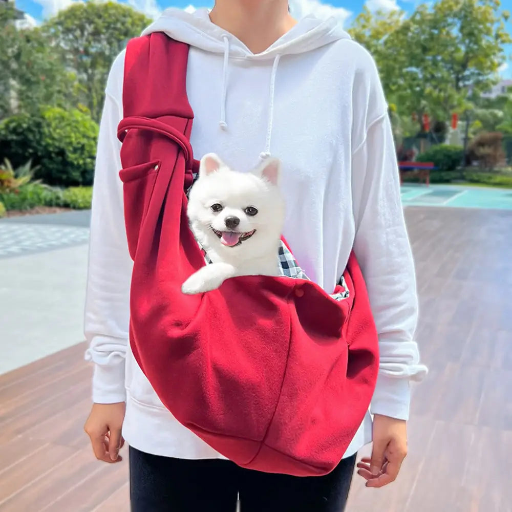 Adventure Ready Pet Carrier Backpack - Burgundy Crossbody Messenger Bag