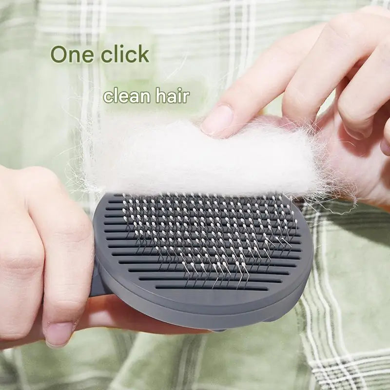 One-Key Pet Hair Removal Comb – Grooming Tool for Dogs & Cats