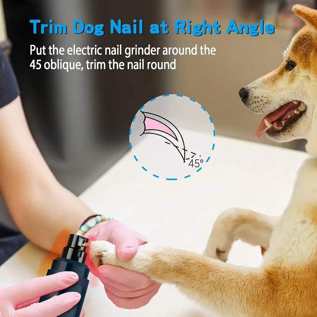 LED Pet Nail Grinder & Clipper – Safe Electric Nail Trimmer for Dogs & Cats