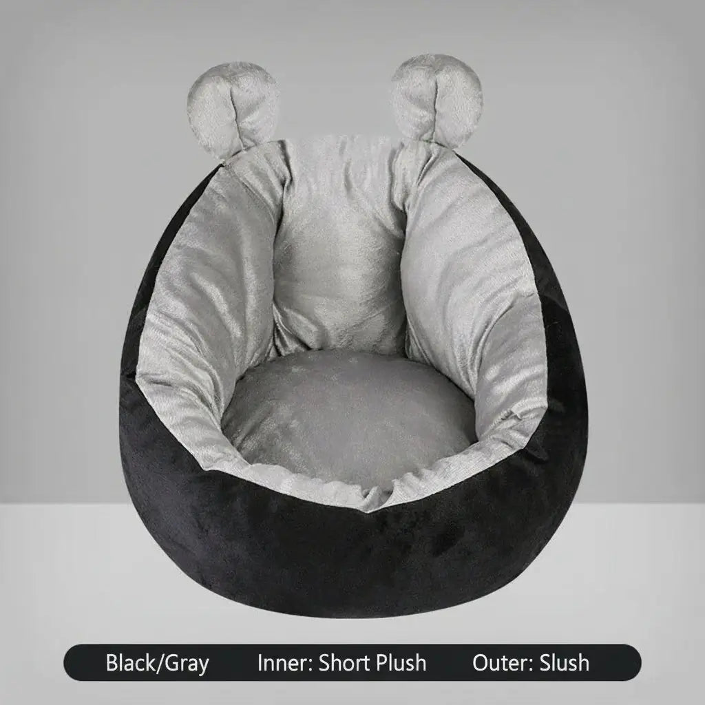 Bunny Ear Nest - Semi-Enclosed Plush Pet Bed