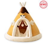Triangle Yurt Bed for Cats & Small Dogs – Thick & Warm Tent Bed