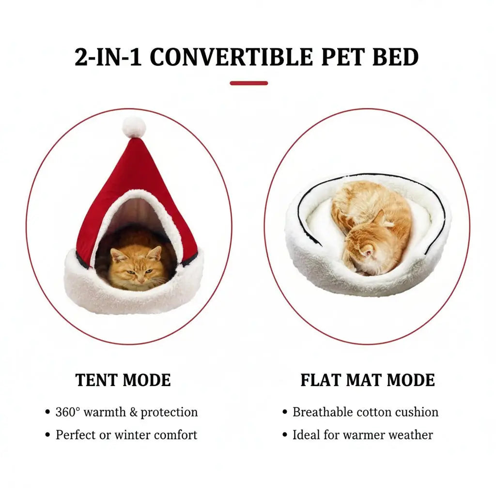 The Cozy Cabin Pet House - Festive Holiday Hideaway