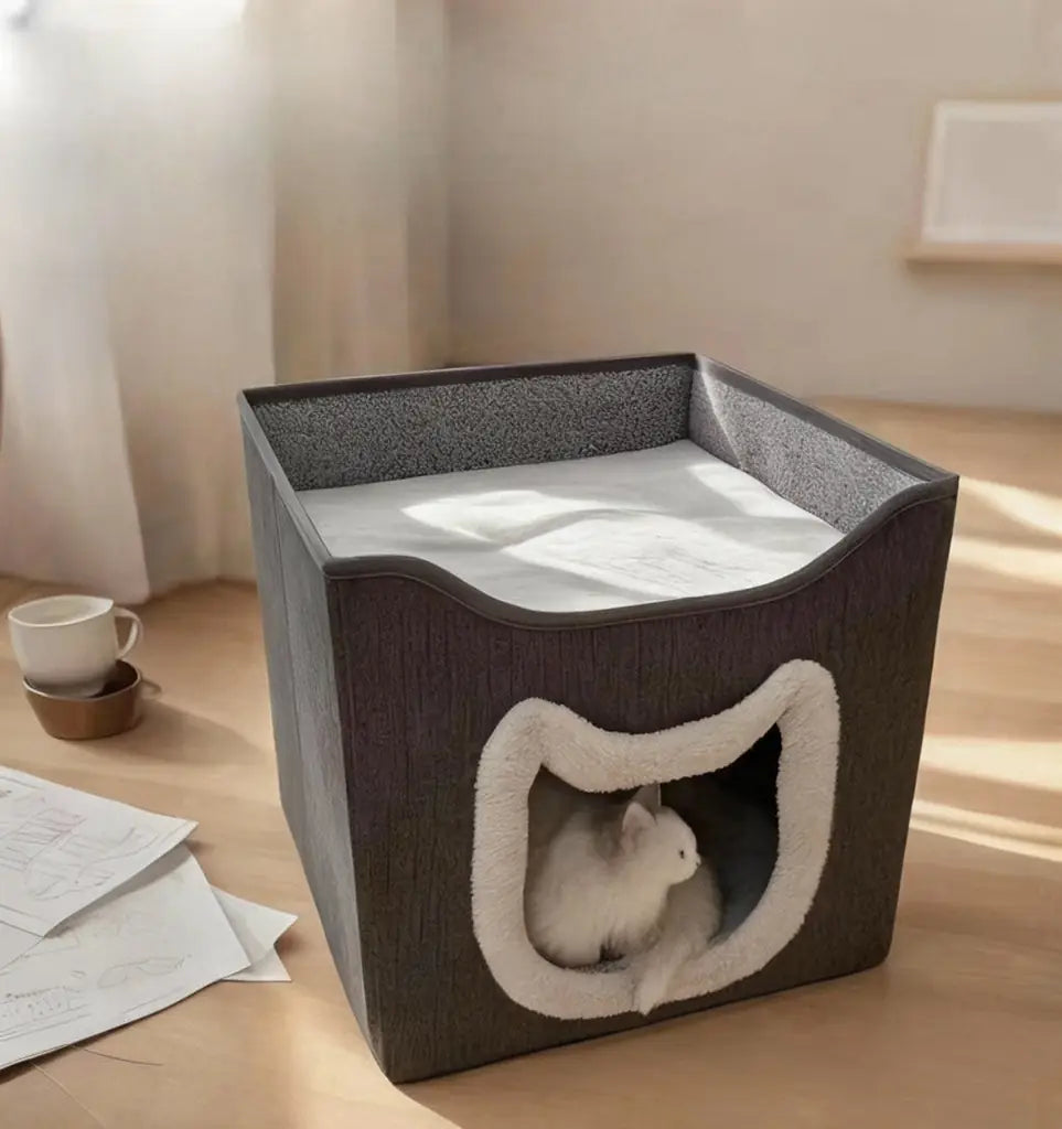 Triple-Tier Cat Condo - All-Season Foldable Pet Bed