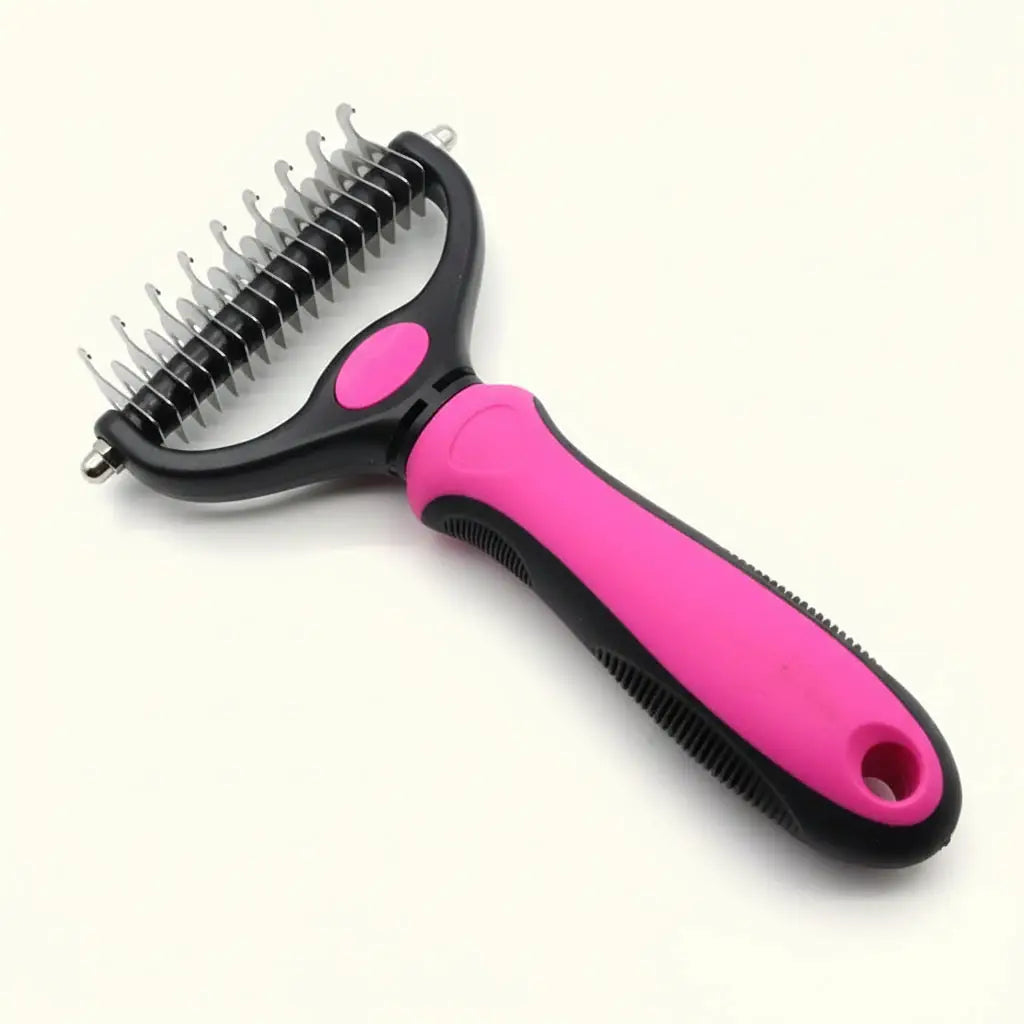 ProGroom Detangling Comb - Stainless Steel De-Matting Tool for Long-Haired Pets