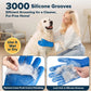 Bath Brush Finger Toothbrush for Dogs & Cats – Silicone Grooming Gloves Kit