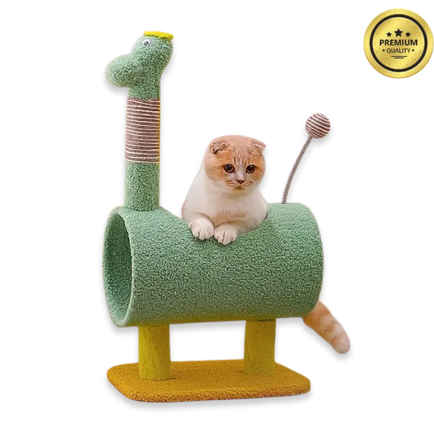 Integrated Cat Climbing Frame & Bed – Compact Sisal Rack