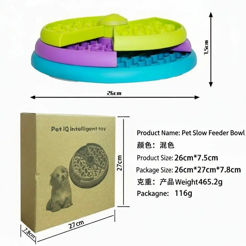 Puzzle Raider - 3-Tier Rotating Slow Feeder Bowl
