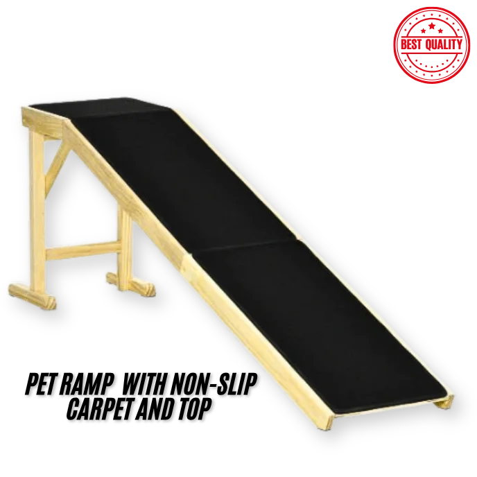 Ramp For Dog Bed, Pet Ramp For Dog With Non-slip Carpet And Top