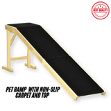 Ramp For Dog Bed, Pet Ramp For Dog With Non-slip Carpet And Top