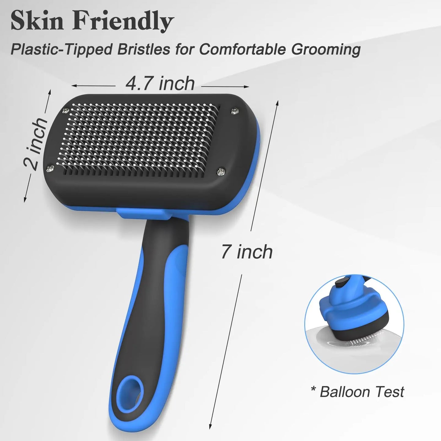 Self-Cleaning Slicker Brush for Dogs & Cats – Gentle Deshedding Tool