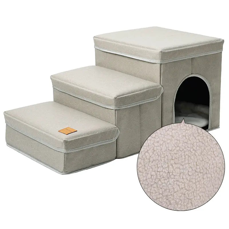 Fold & Climb Pet Steps - Soft Staircase for Dogs