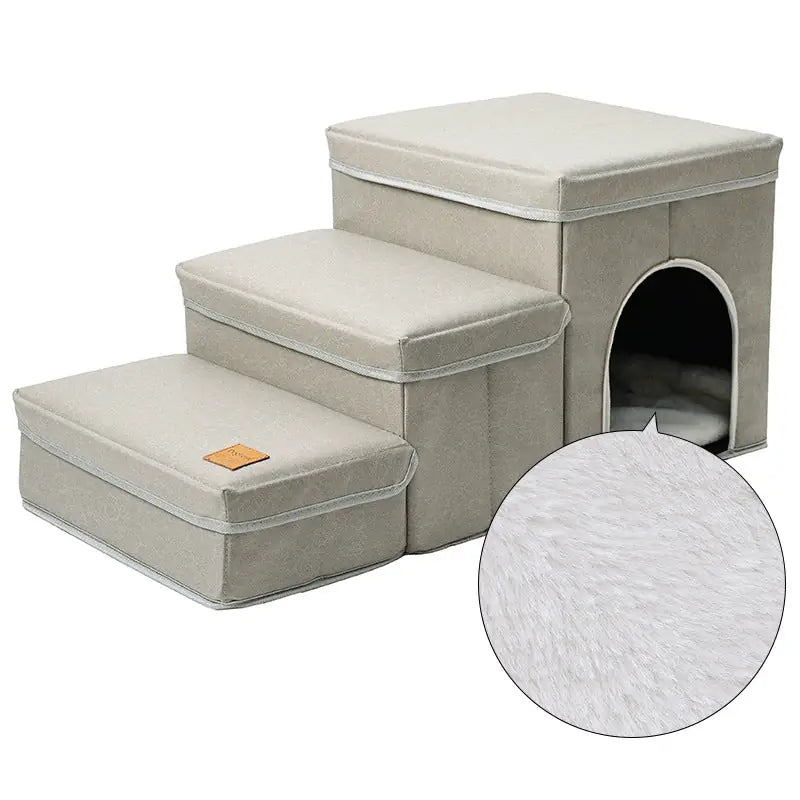 Fold & Climb Pet Steps - Soft Staircase for Dogs