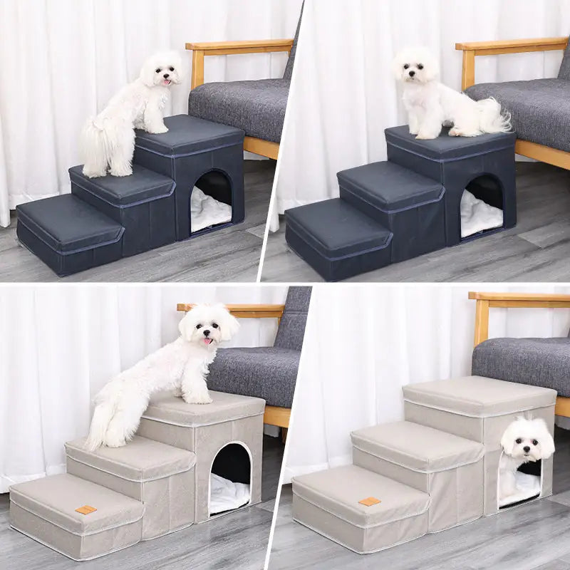 Fold & Climb Pet Steps - Soft Staircase for Dogs