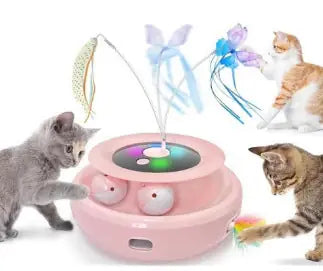 Automatic Cat Teaser Turntable Toy – Interactive Self-Entertainment for Cats
