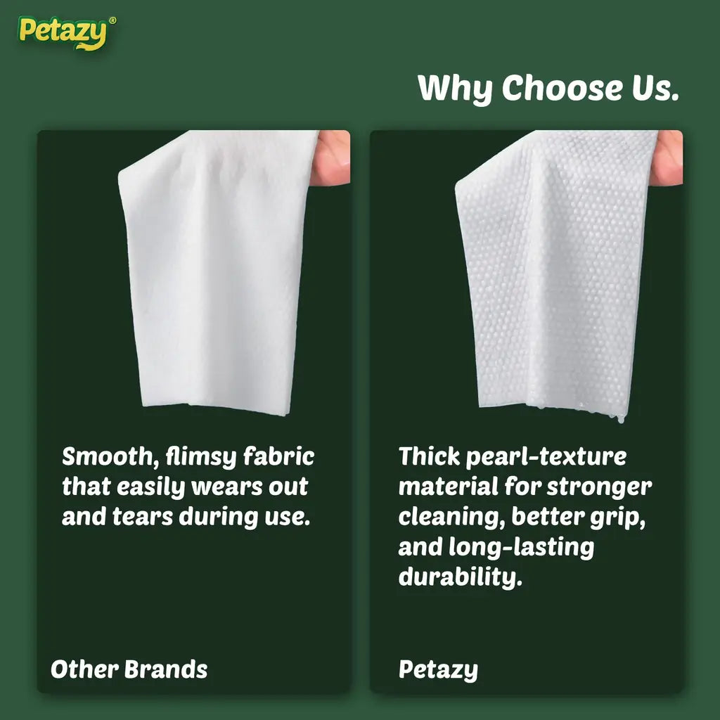 Pet Wipes for Dogs & Cats | XL 8x8in | Hypoallergenic | Chamomile, Lavender or Unscented