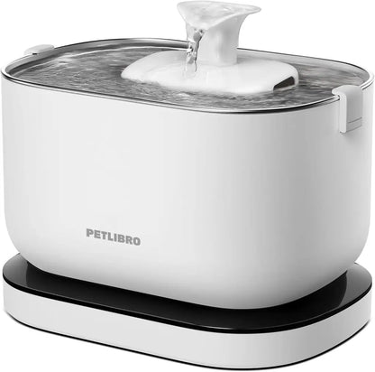 PETLIBRO Cordless Cat Water Fountain – 84oz, Battery Operated, Radar Sensor, White
