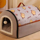 Cozy Corner Pet Bed - Semi-Enclosed Washable Dog & Cat House