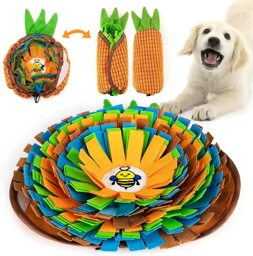 AWOOF Dog Snuffle Mat for Dogs & Cats – Interactive Foraging Nose Work Feeding Game