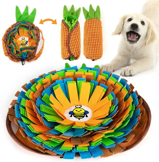 AWOOF Dog Snuffle Mat for Dogs & Cats – Interactive Foraging Nose Work Feeding Game