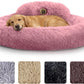 PetJett Calming Donut Dog Bed | Anti-Anxiety Faux Fur Pet Bed
