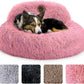 PetJett Calming Donut Dog Bed | Anti-Anxiety Faux Fur Pet Bed