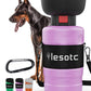 Lesotc Portable Dog Water Bottle with Bowl – 18oz / 28oz / 77oz Leak-Proof Dispenser for Dogs