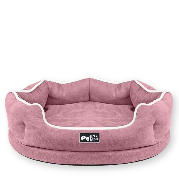 Memory Foam Velvet Pet Bed – Soft, Orthopedic, Washable