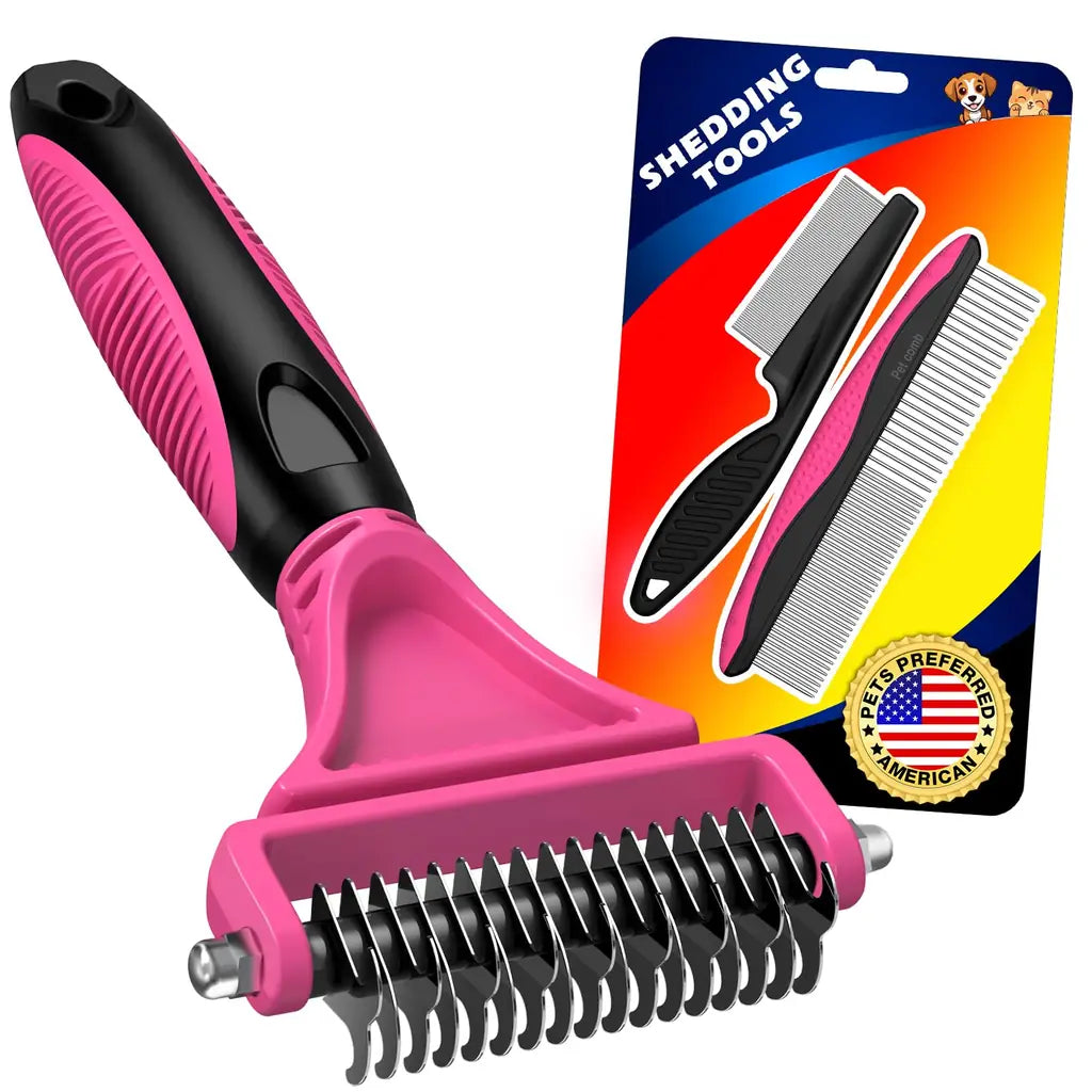Dematting Tool Deshedding Brush: Stop Mats & Shedding | 3PCS