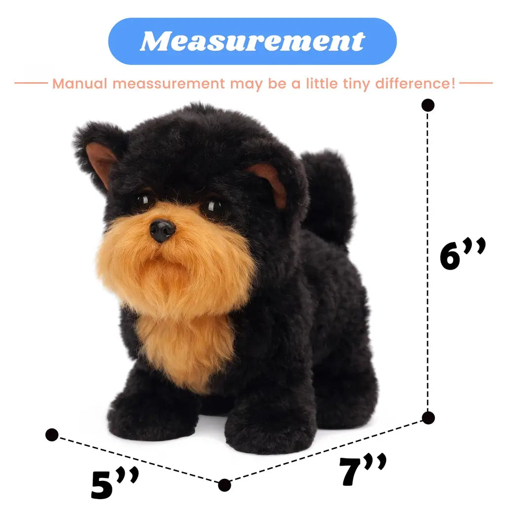 Hopearl Walking Interactive Electronic Pet Plush Toy – Woof, Nodding Head & Wagging Tail, 7'' – Gifts for Toddlers