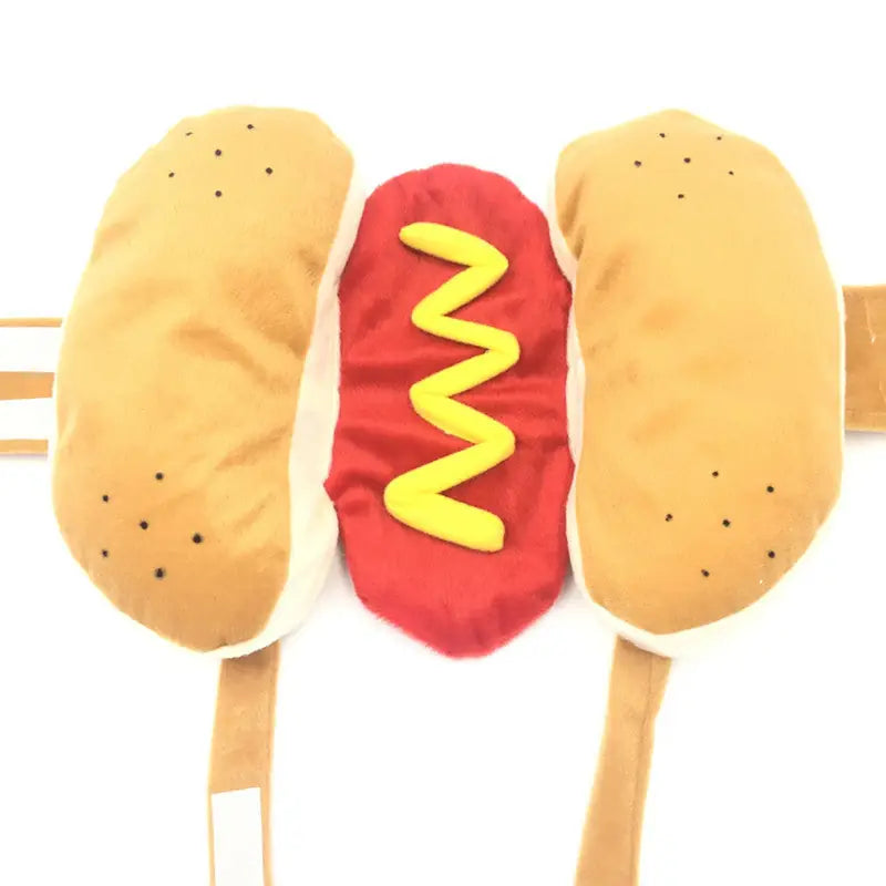 Hot Dog & Burger Pet Costume – Funny Outfit for Dogs & Cats