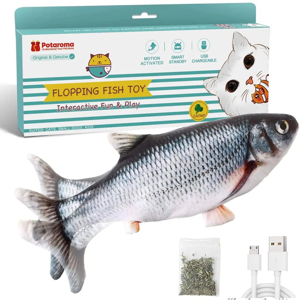 Wiggling Fish Cat Toy with Catnip - Floppy Kicker