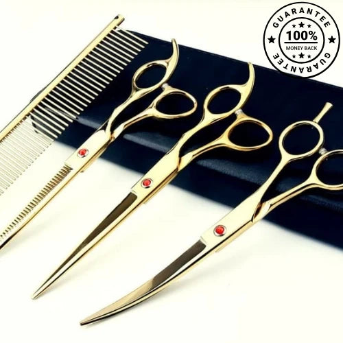 7.0 Inch Jipai Colorful Pet Grooming Scissors Set – Professional Colorful Stainless Steel Shears for Dogs & Cats