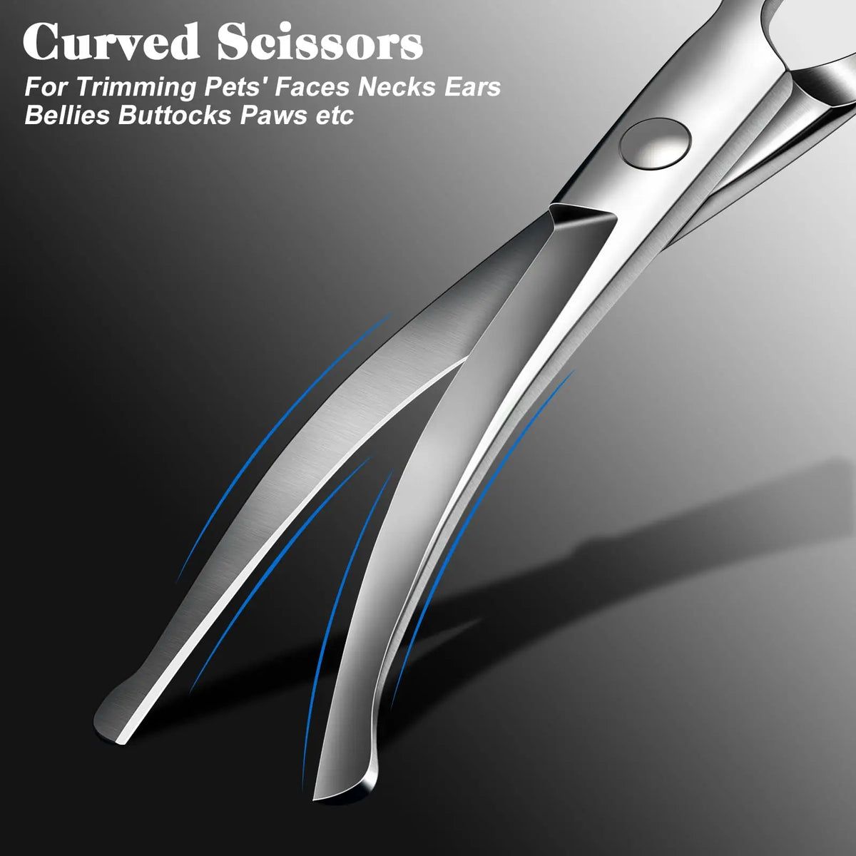 Saccison 4-in-1 Pet Grooming Scissors Kit with Safety Round Tips