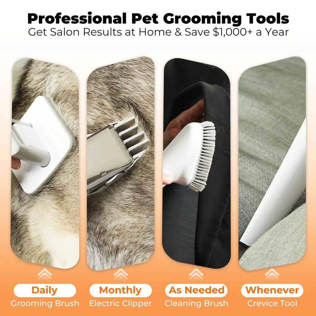 AiRiOBO PG100 Dog Grooming Vacuum Kit | 12000Pa | 5-in-1 & 8-in-1