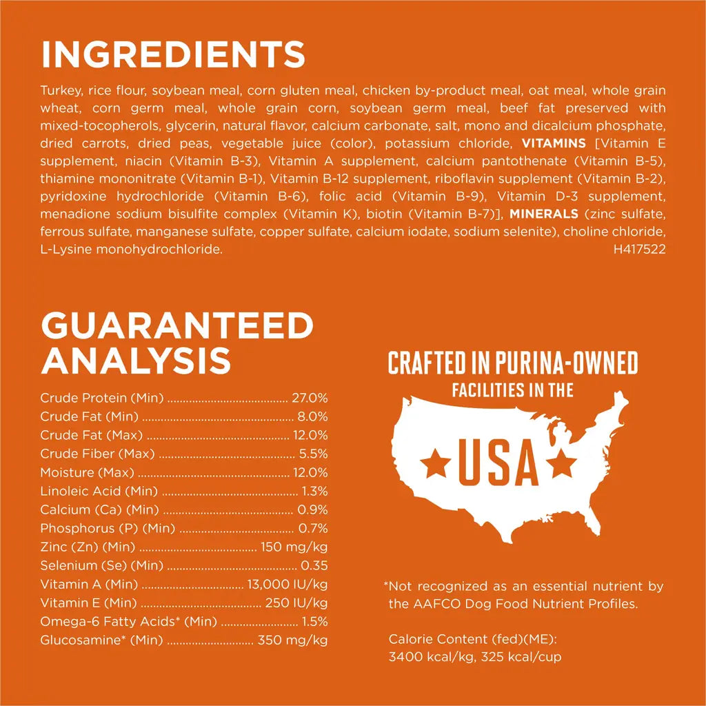 Purina ONE Healthy Weight Dry Dog Food – High Protein Turkey Formula (16.5 lb Bag)