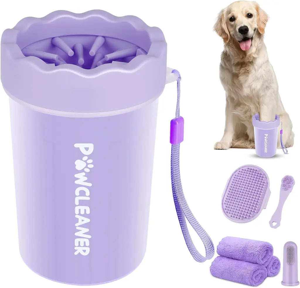 Comotech 7-in-1 Dog Paw Cleaner Cup Kit – Silicone Paw Washer for Dogs & Cats