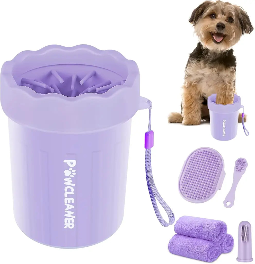 Comotech 7-in-1 Dog Paw Cleaner Cup Kit – Silicone Paw Washer for Dogs & Cats