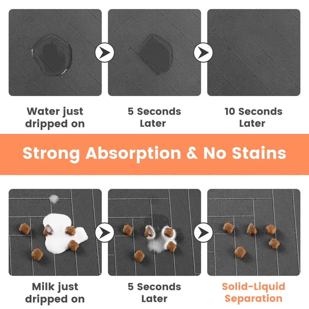 Absorbent Pet Feeding Mat – Waterproof, Non-Slip, Quick Dry for Dogs & Cats
