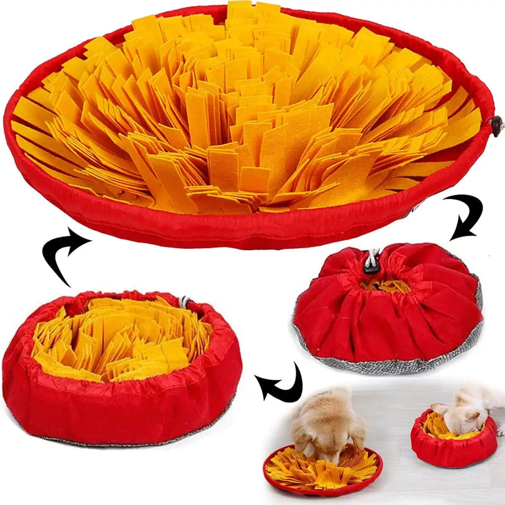 AWOOF Dog Snuffle Mat for Dogs & Cats – Interactive Foraging Nose Work Feeding Game
