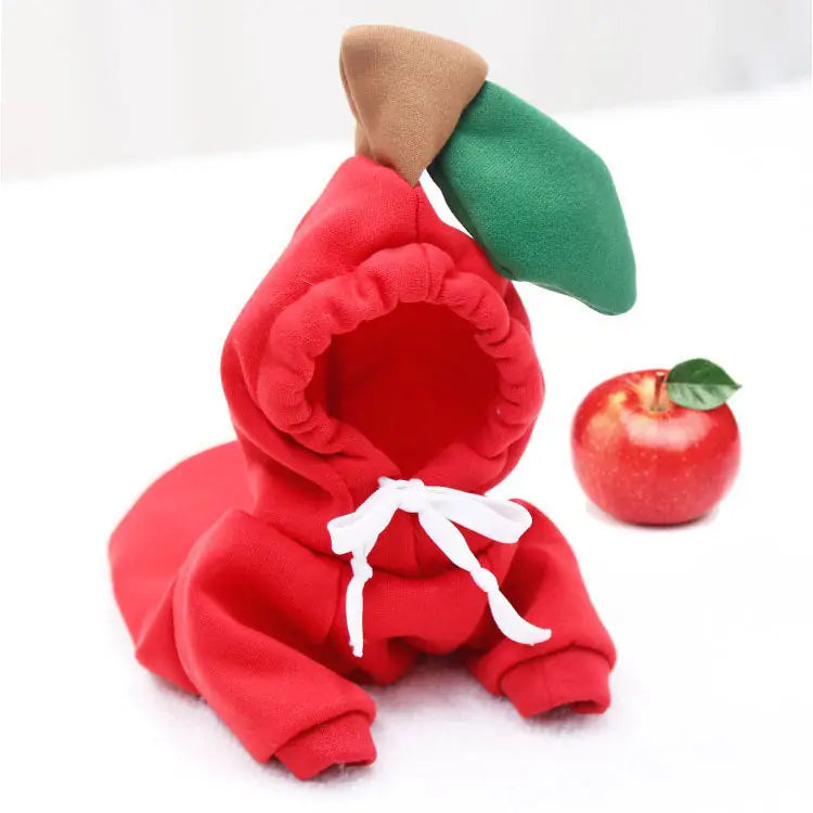 Fruity Friends Hoodie - Apple Print Pet Sweater