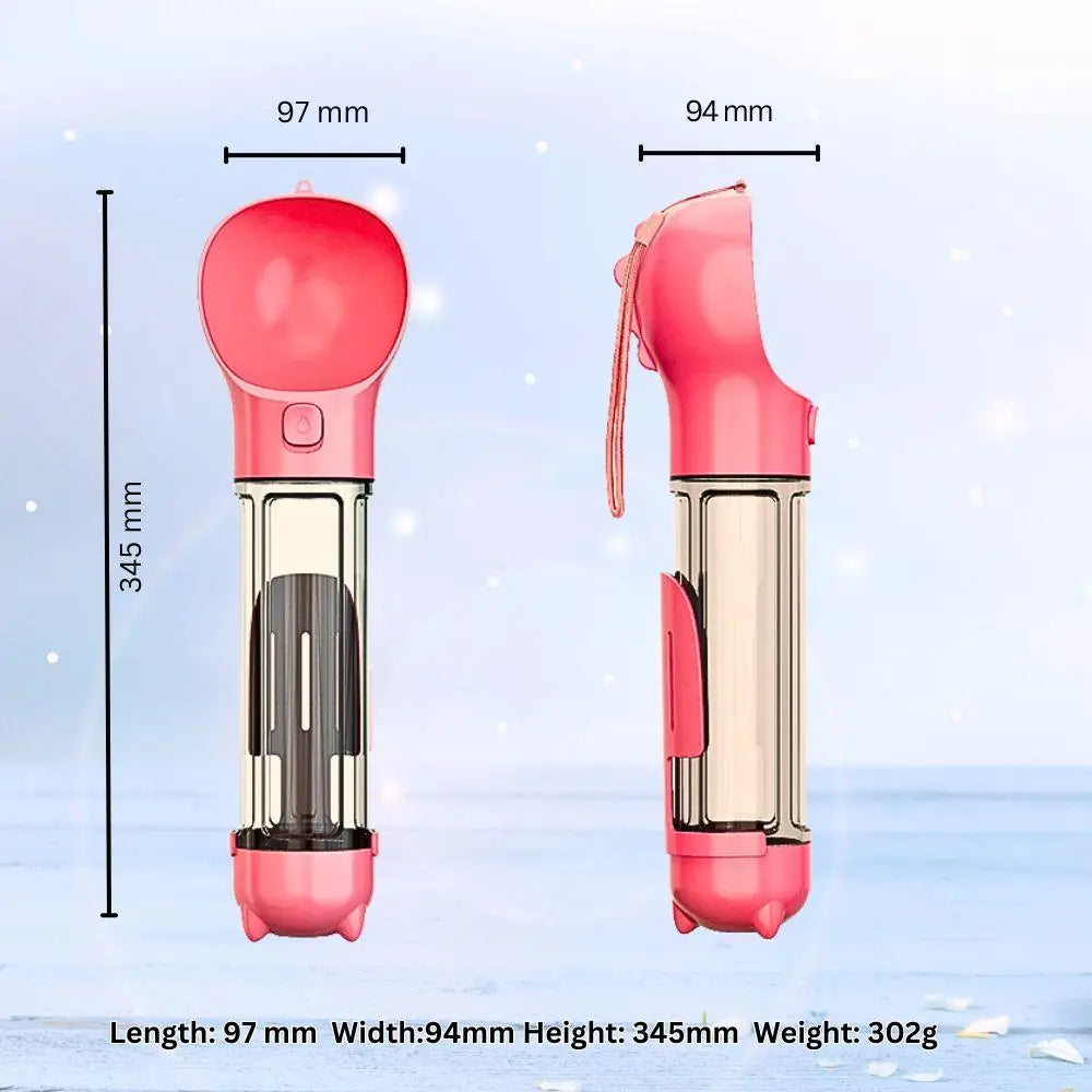 Portable Pet Water Bottle – 2-in-1 Water & Food Cup for Dogs