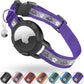 Reflective AirTag Cat Collar with Integrated Holder, Bell & Safety Elastic