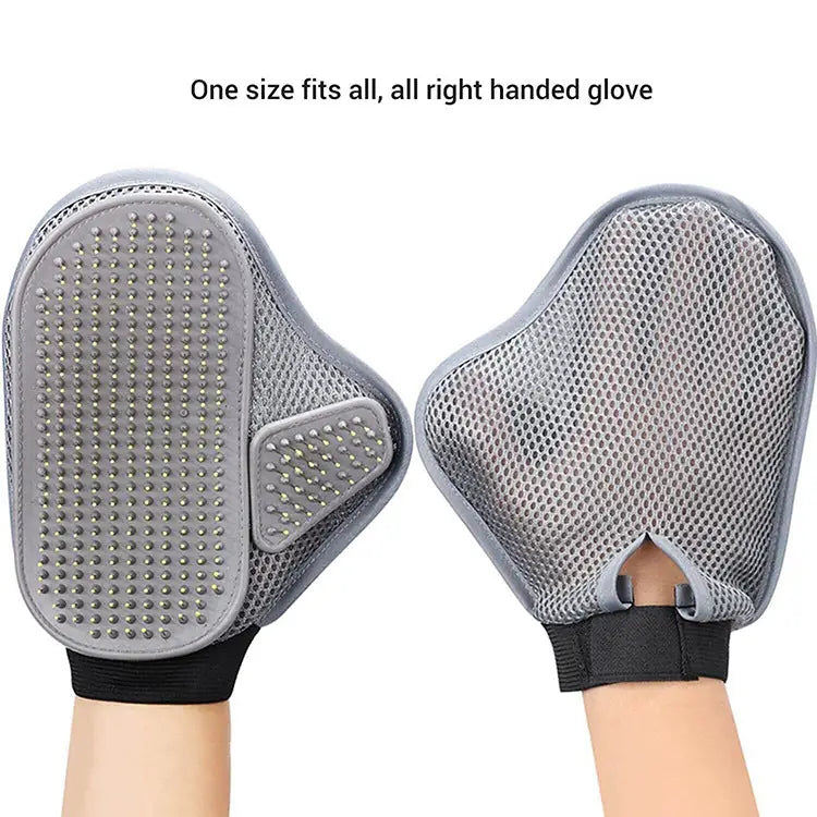 Steel Needle Pet Grooming Gloves – Hair Removal & Bath Brush for Cats & Dogs