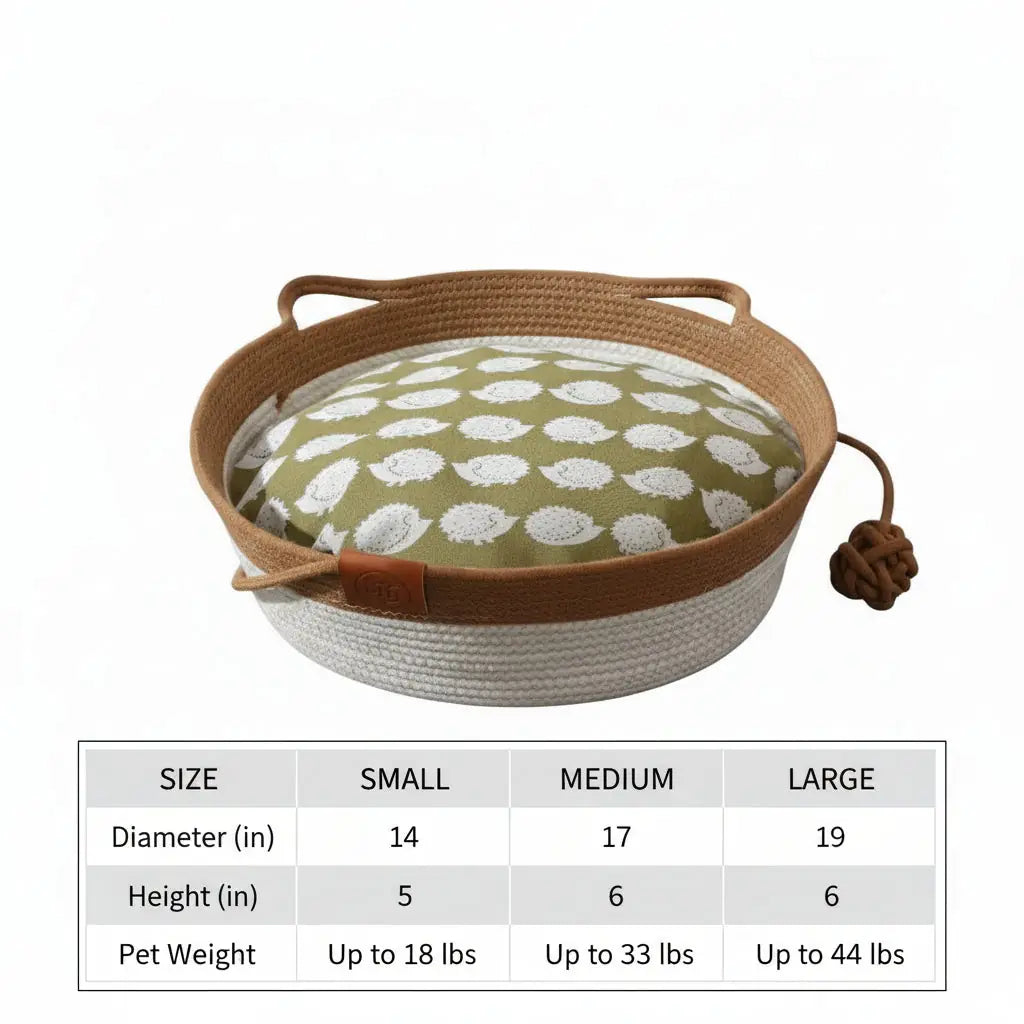 Woven Comfort Nest - All-Season Rattan Pet Bed