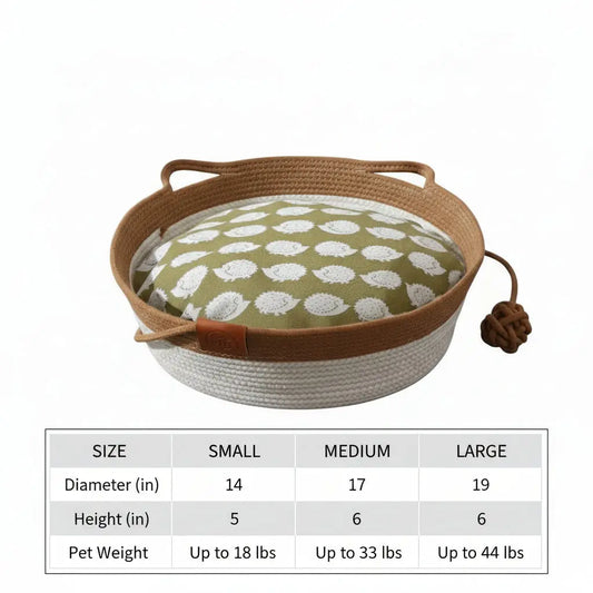 Woven Comfort Nest - All-Season Rattan Pet Bed