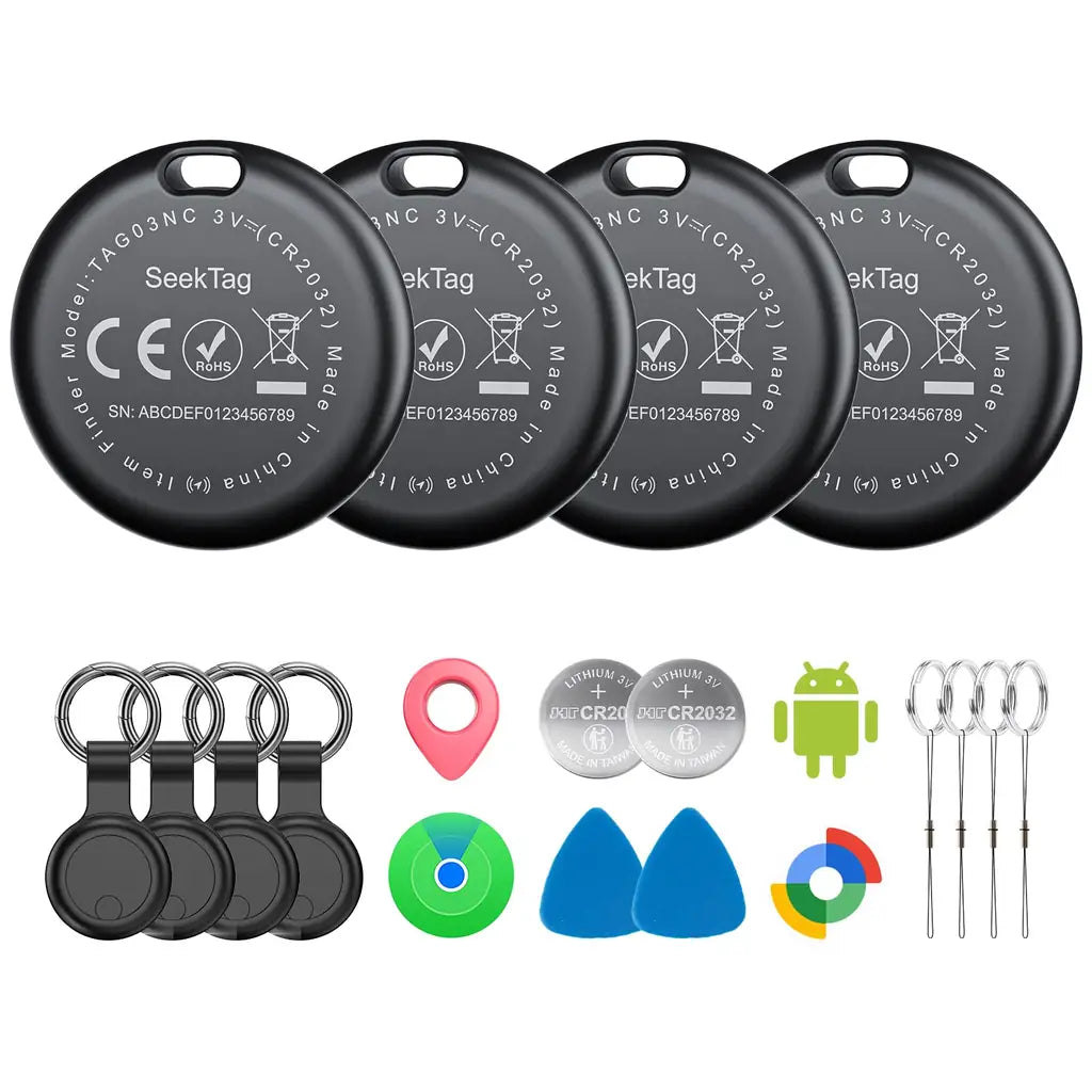 Bluetooth Pet Tracker 4-Pack with 2-Year Battery